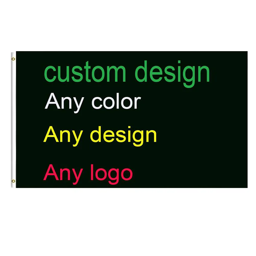 Print Your Own Logo Design Words Flag 3×5 Ft Customized Flags Banners