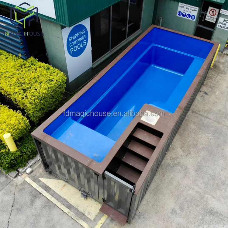 Magic House Best Quality Custom Cheap 20ft and 40 Feet Shipping Container Swimming Pool in Back Yard