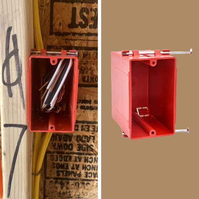 ETL Listed 2 Hour Fire Rated 23 cu. in. New Work 1 Gang Plastic Junction Box Electrical Outlet Box