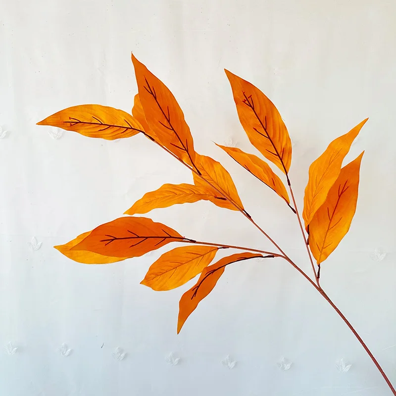 product yu bai 13 mango leaves  stage props bundle leaf single branch persimmon wedding photography christmas wreaths faux-54