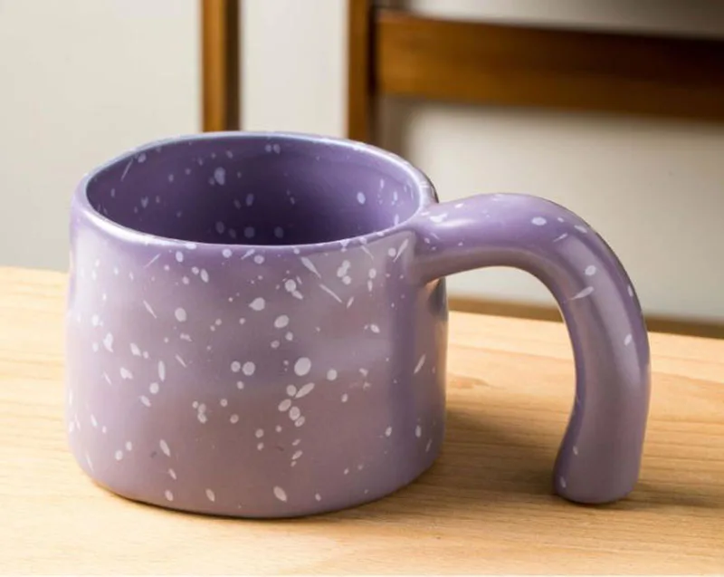 Solhui INS Nordic Style Irregular Splash Ink Ceramic Handmade Coffee Shop Mugs Speckled Coffee Mug