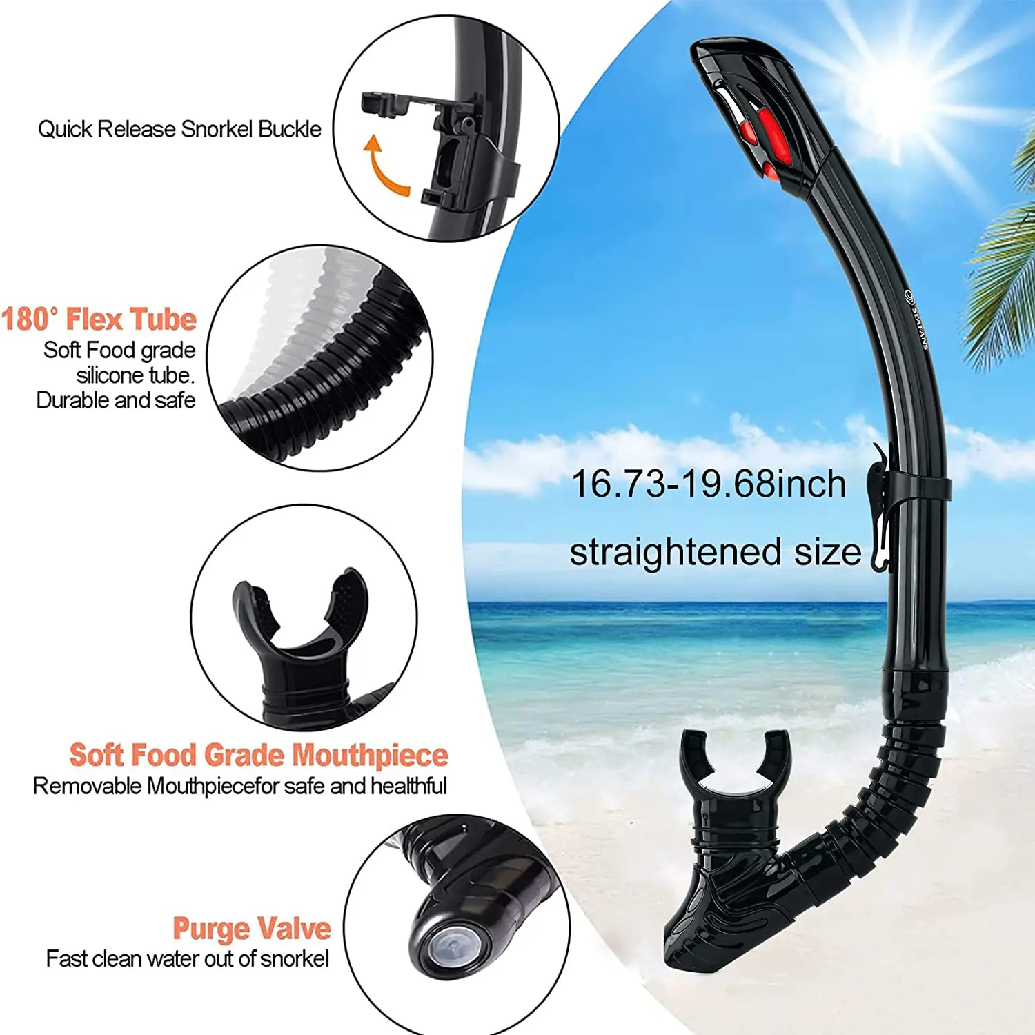 WAVE Myopia Scuba Diving Mask Set Anti-fog 150-600 Degrees Silicone and Dry Top Snorkel