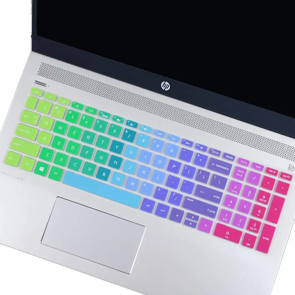 2019 New Style Dustproof and Waterproof Keyboard Protector for HP, Custom pink rainbow Printing Keyboard Cover