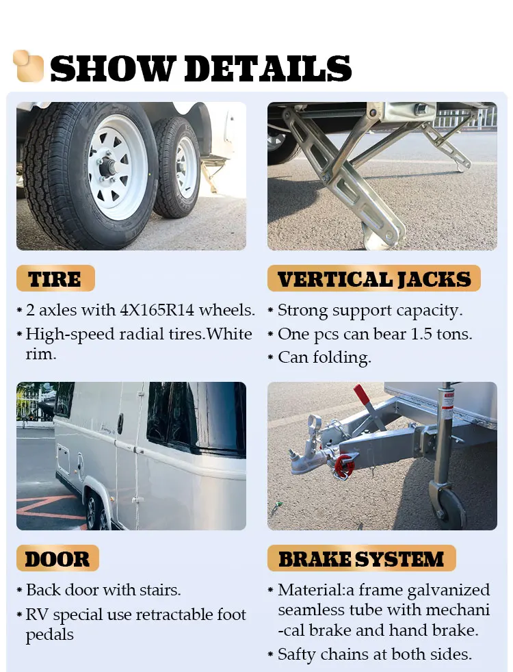 Customizable Road Legal Registration Small Camping Caravan Off Road