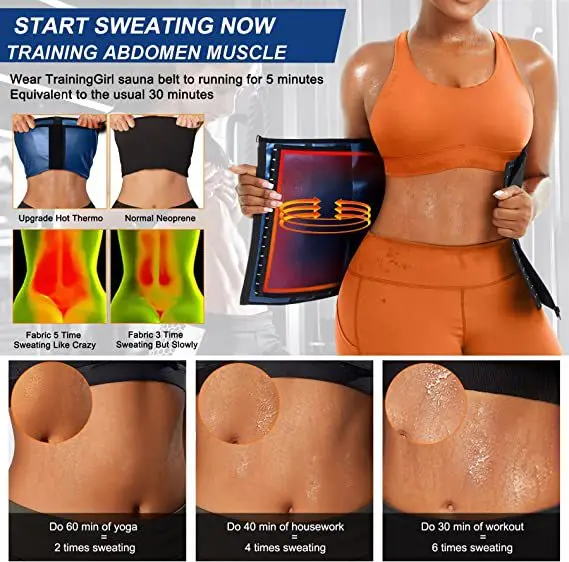 Wholesale Body Shaping Waist Slimming Sweat Belt Trimmer Belt for