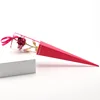Gold foil rose red flower+torch rose red box
