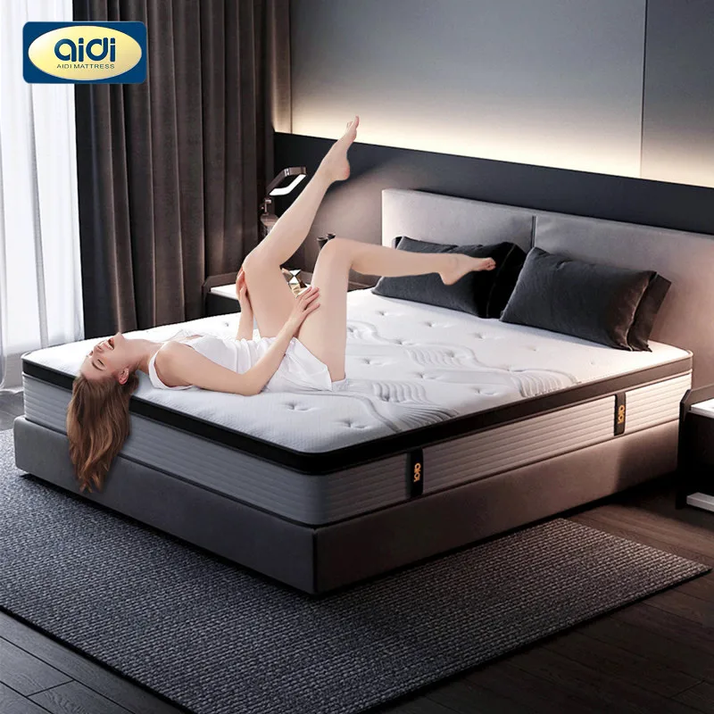 AIDI Free Sample Luxury Modern Queen King Size Wood Leather Upholstered Bed Bedroom Set Home Furniture With Mattress922802