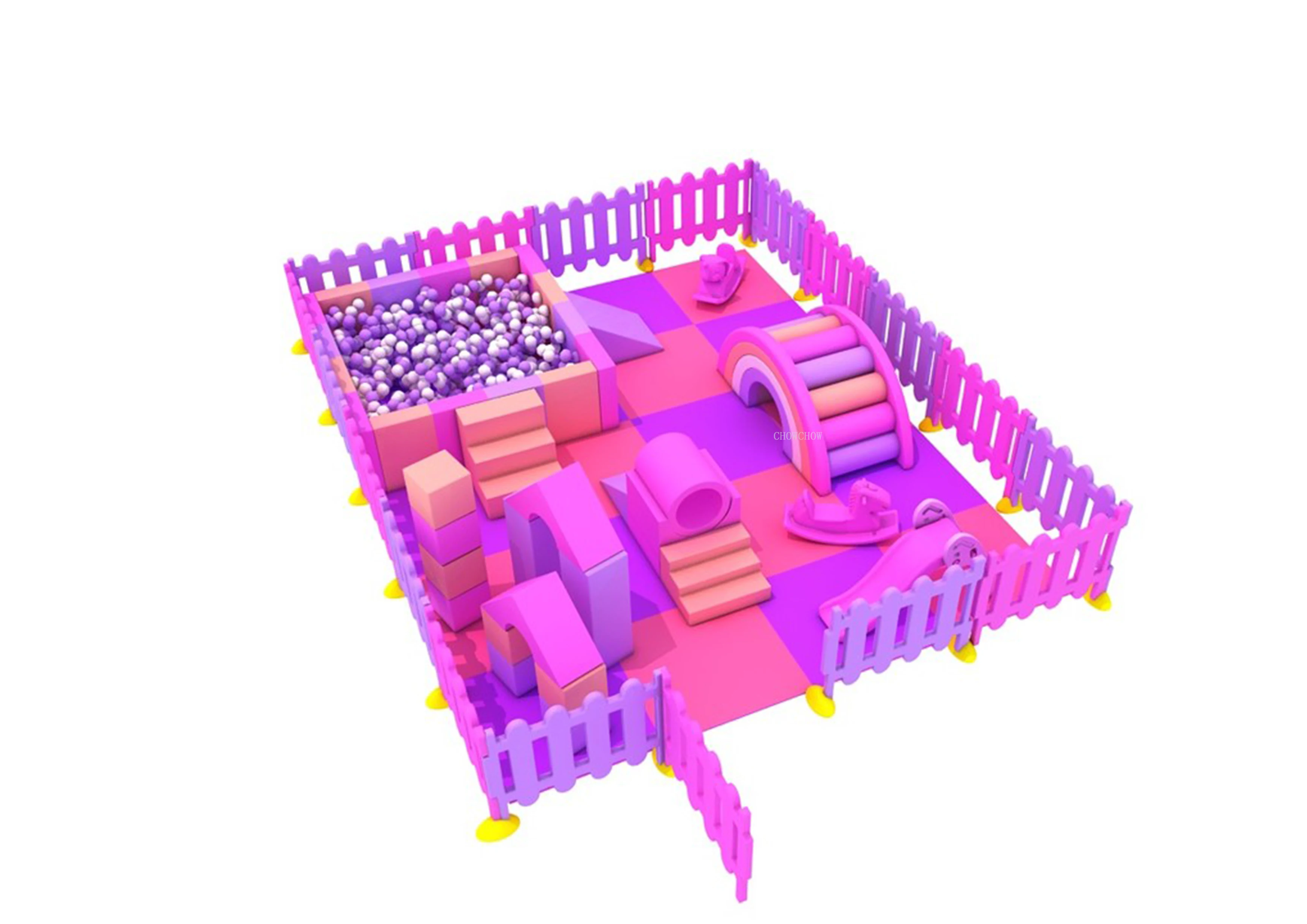 Qiao Qiao Factory Supply Toddler White Indoor Playground Sponge Soft