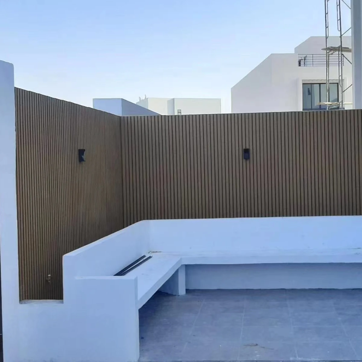 External Wpc Wall Cladding Great Outdoor Plastic Composite Garden Cladding Exterior Waterproof Fluted Wpc Wall Panel
