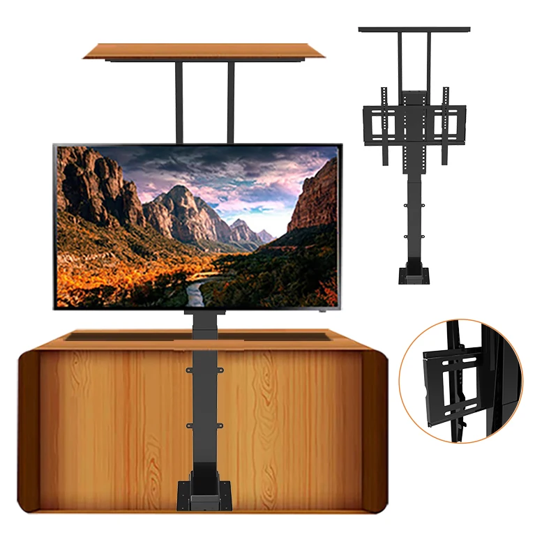 Smart Mobile Tv Stand  Electric Motorized  Fire Place Tv Stand White Tv Stand