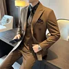 Colore del caffè (abito + gilet + pantaloni)