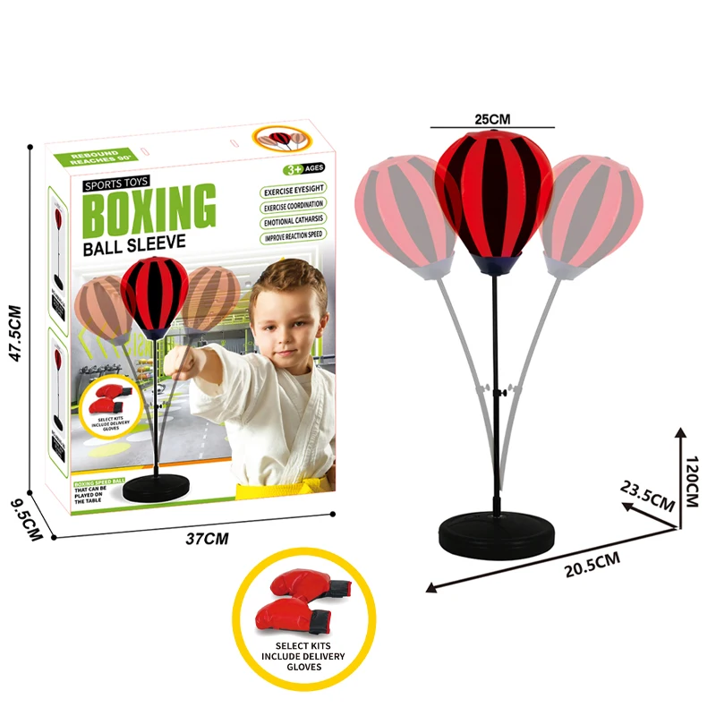 Children's Gloves Boxing Set Toy 25CM Boxing Speed Ball Sports Toys for Kids Wholesale Children Toys Indoor Activity Play Set