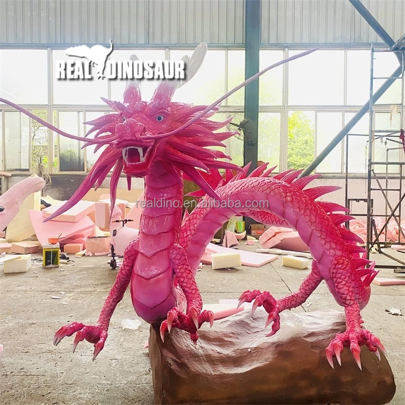 Shopping Mall Large Dragon Model Life Size Animatronic Dragon Robot
