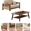 Two-seater coffee table [walnut color]