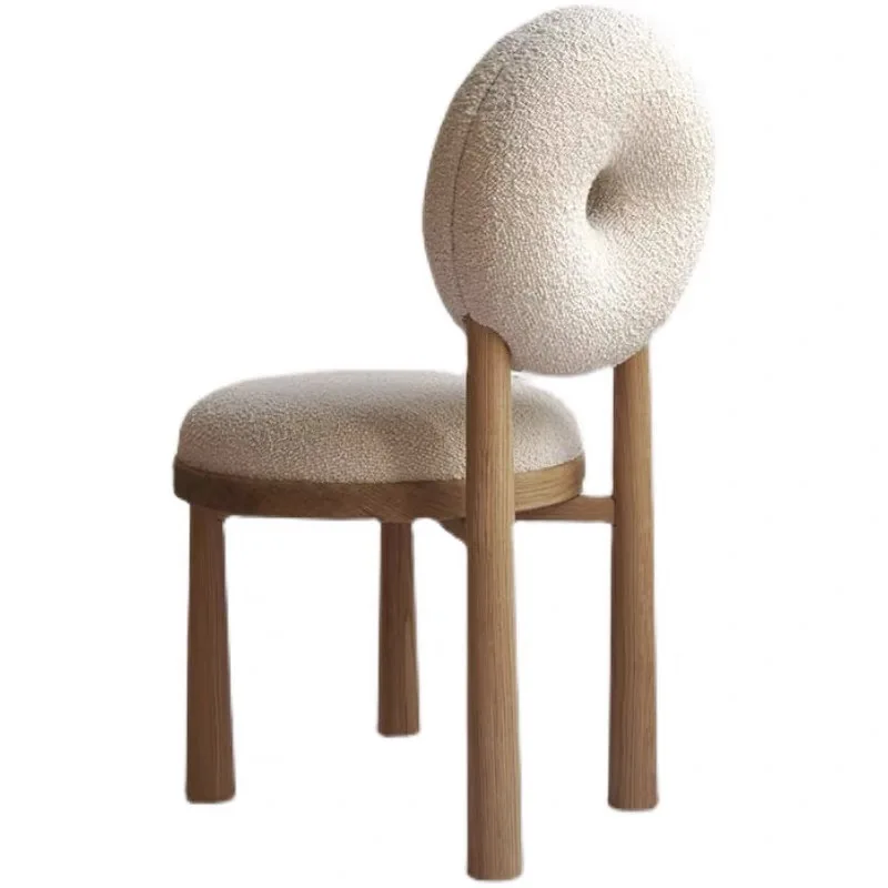 イタリアデザインダイニングチェアモダンホワイト本革ダイニングチェア