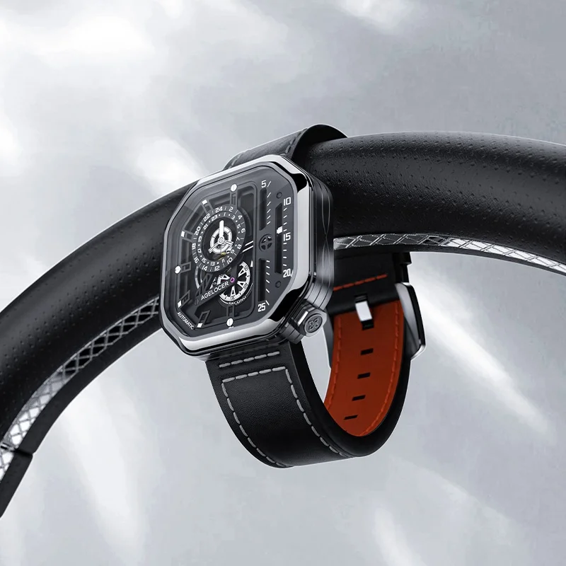 Luxury Automatic Mechanical Watch for Men, 44mm Dial, Waterproof - Main Image