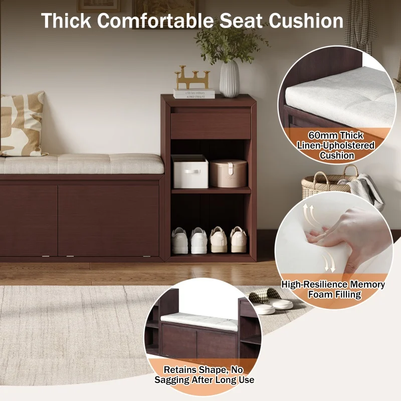 Elvarenae Brielle Shoe Storage Bench — product detail