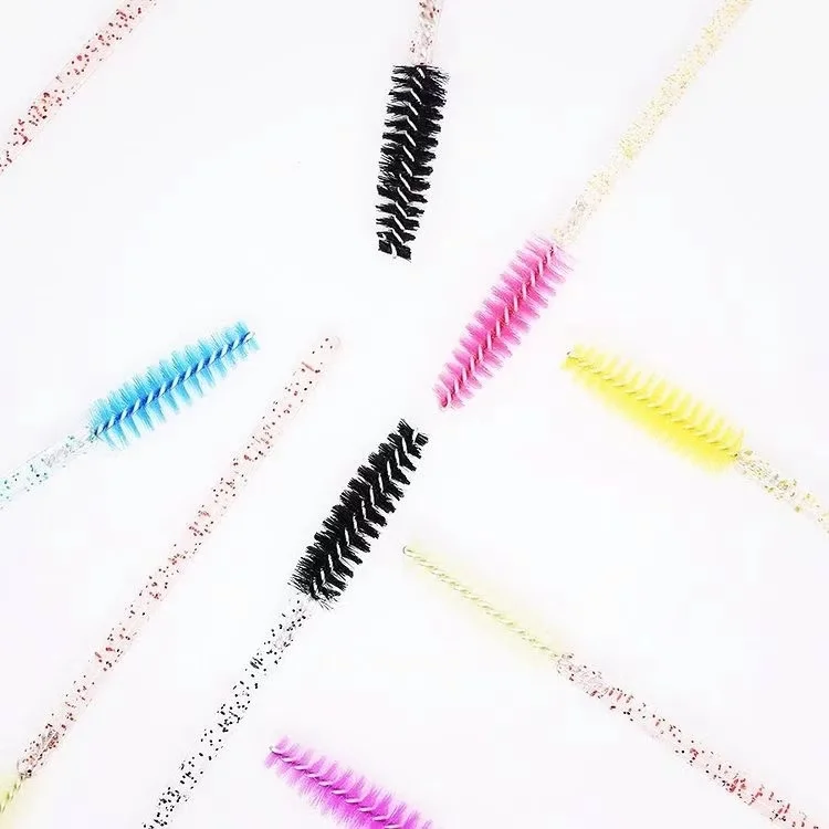 Mascara Brush Pink Purple Color Eyelash Brush Ready To Ship