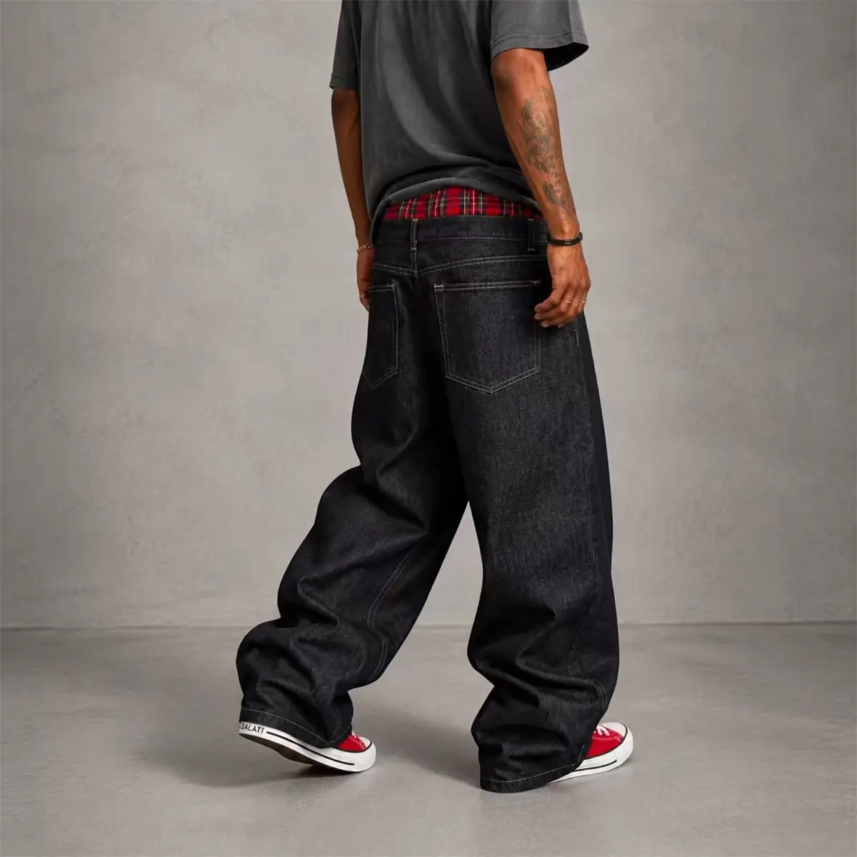 Custom Double Knee Carpenter Jeans Pants Salvage Denim Jeans High Quality for Men gallery 2