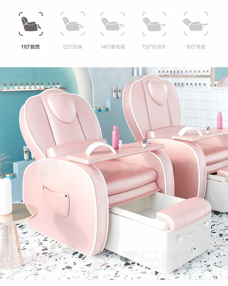 Fiberglass Foot Bath Salon Spa Foot Massage Reclining Electric Kneading