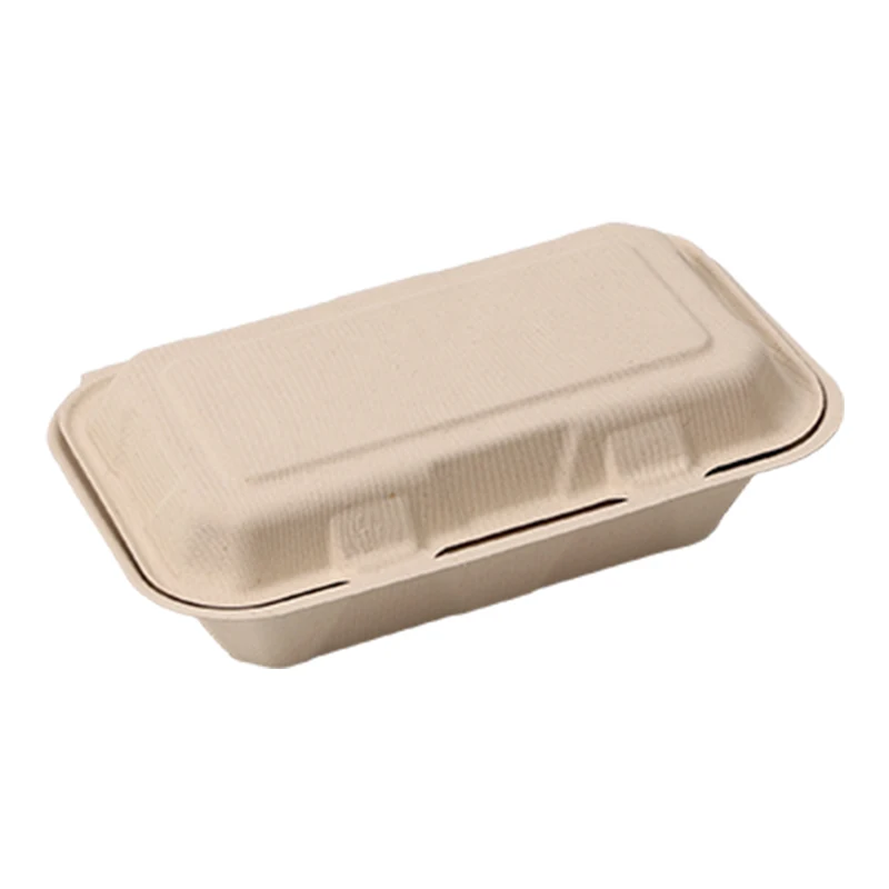 Sugarcane Bagasse Box 100% Compostable Hinged Clamshell To Go ...