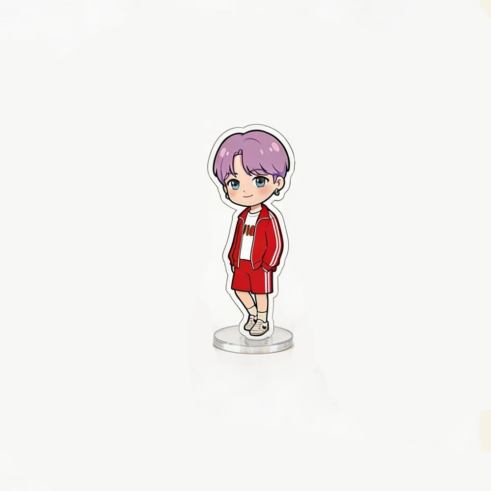 6CM KPOP JIMIN JUNGKOOK JIN Cartoon Acrylic Stand Figure TAEHYUNG