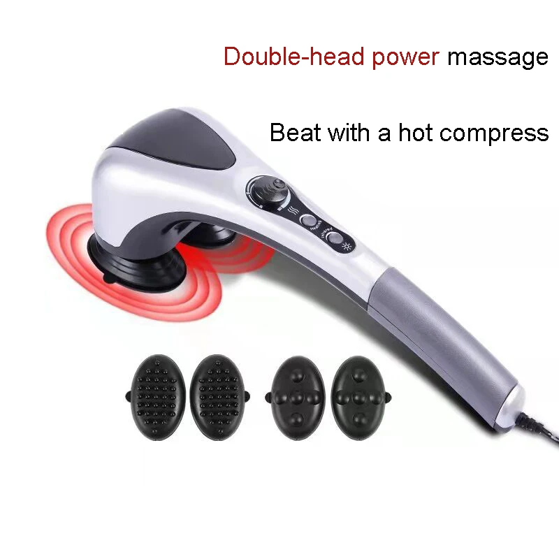 Handheld Body Infrared Massage Hammer Deep Tissue Massage for Shoulder Leg Foot Muscles Electric Double Head Full Body Massagers