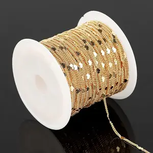 Women's DIY Jewelry Chains Bulk Gold Filled Metal & Brass Gold Plated Flat Heart Curb Link for Necklace & Bracelet Making