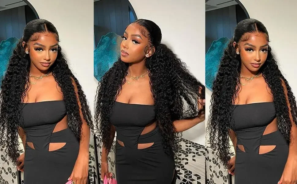 Peruvian Deep Wave Bundles 100% Human Hair 32 Inch Curly Weave Soft Raw Extensions_voghion.com
