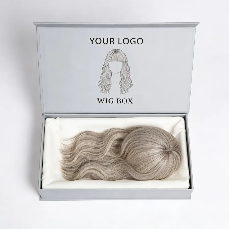 Kotak Pembungkus Mewah dengan Penutup Magnetik, Boleh Daur Semula, Saiz Disesuaikan untuk Wig, Kosmetik, Tali Rambut, Aksesori Fesyen, dan Kotak Kertas