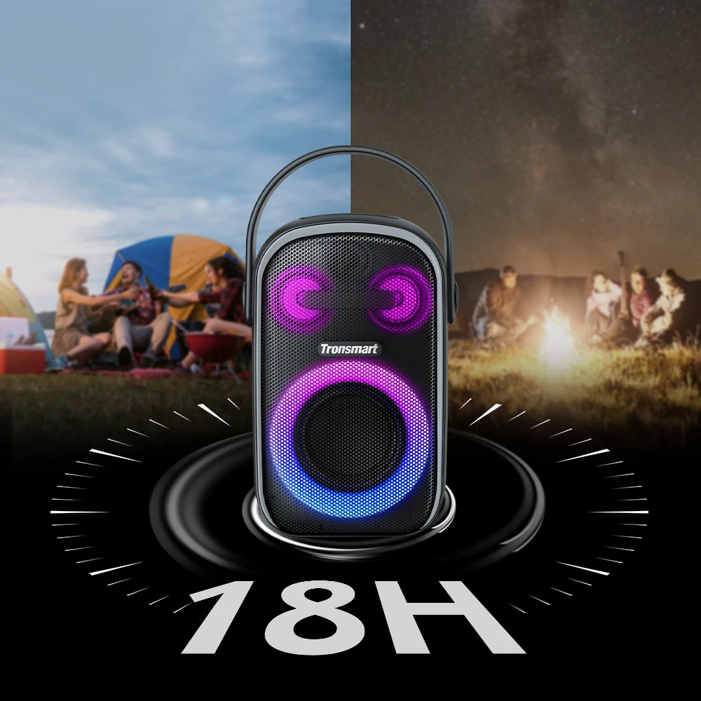 Tronsmart Halo 100 Wireless Outdoor 60W Party Wireless Speakers Portable  Speaker IPX6 Waterproof Wireless Speaker Singing Stereo