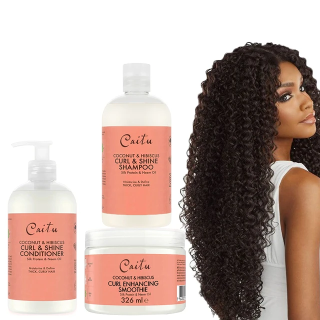 Sulfate free deep moisture Coconut Hibiscus shampoo for curly hair 4c