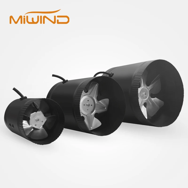 Inch Inline Duct Booster Fan 100 CFM,HVAC Exhaust Intake Fan,Low Noise  Extra Long 5' Grounded Power Cord