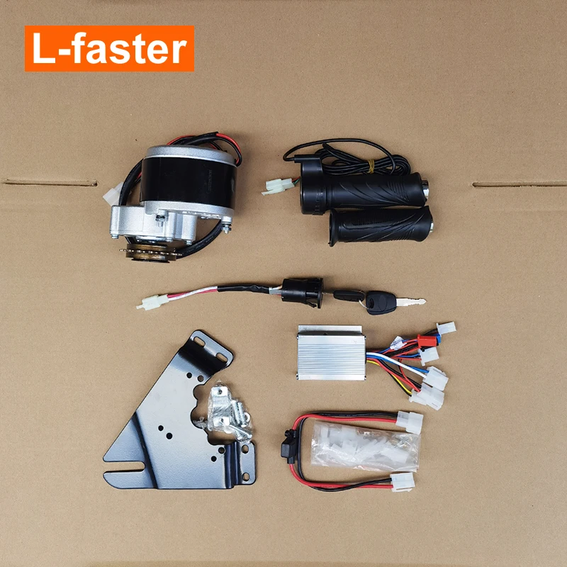 Diy 24V 250W 16 Teeth Flywheel Sprocket Gear Electric Motor for Bicycle 24v  with Throttle Handle Key Switch