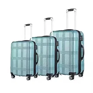 Wholesale ABS 3 Pcs Set Carry-on Luggage Sets Business Travel Trolley Luggage Suitcase  Hard Cases with Spinner