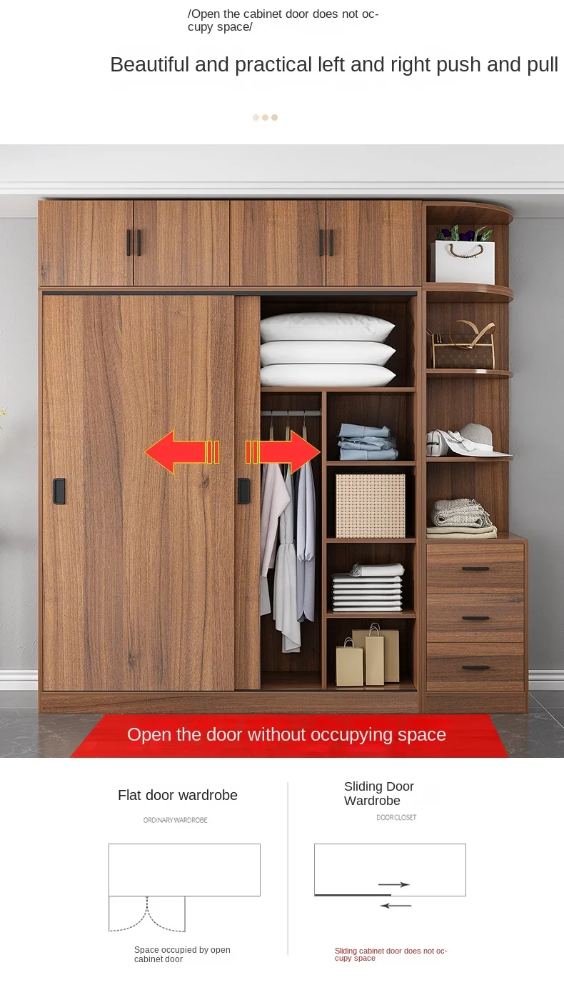 Fabrikpreis Schlafzimmer-Wandschrank-Design Multifunktional Tragbar Breite 1. 4m Kleiderschrank Kommode Schubladenschrank Garderobenschrank| Alibaba.com