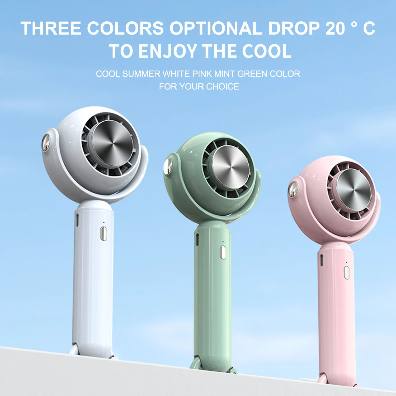2023 New Arrival Custom USB Rechargeable Portable Handheld Electric Fan Mini Cooling Turbo Hand Fan