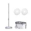 [Warm White Gray] Plastic Tray with 2 Mop Heads