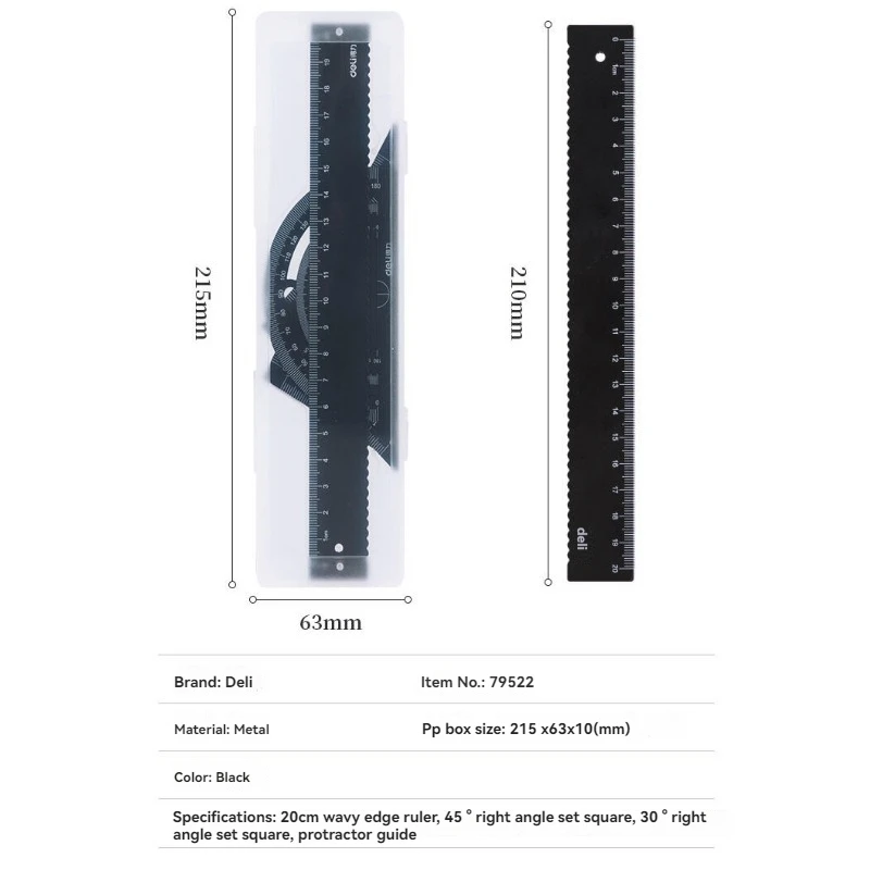 Drapas E120 Rectangle Template Ruler - Precision Drawing Tool For Crafting