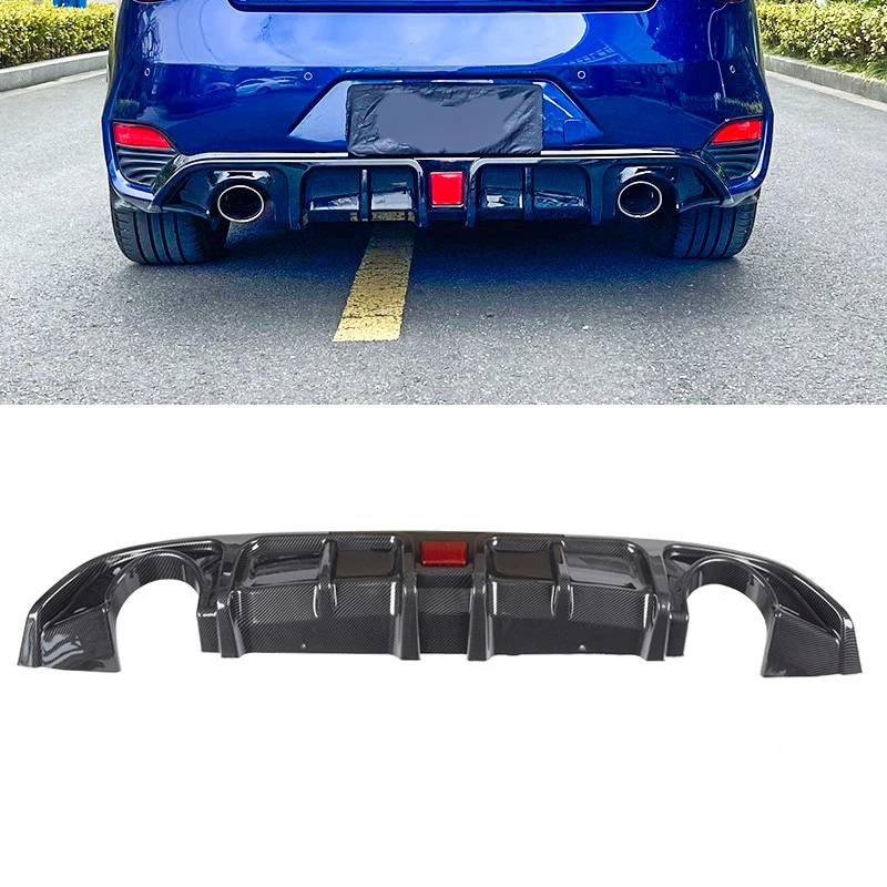 Automotive Parts Carbon Fiber Rear Bumper Diffuser Led Light For Infiniti Q60 Q60S Spoiler Lip
