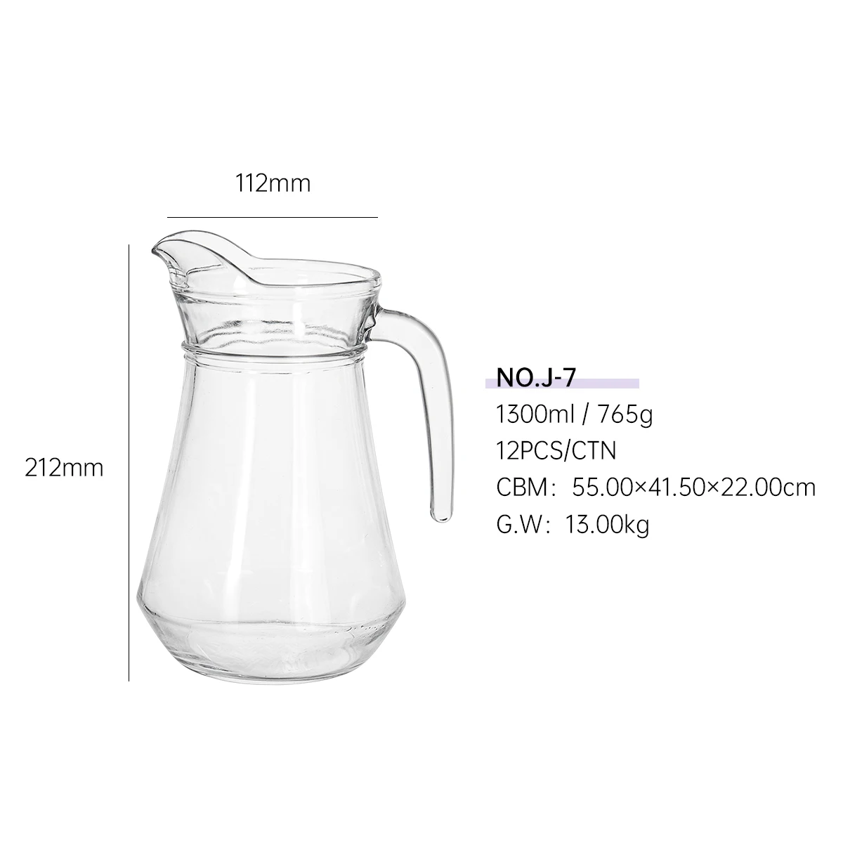 JINGHUANG GLASSWARE Clear/ Ion Plating Jug Sets Cups  7Pcs Drinking Glass Sets Tea Cup Set Crystal Glass Water Bottle