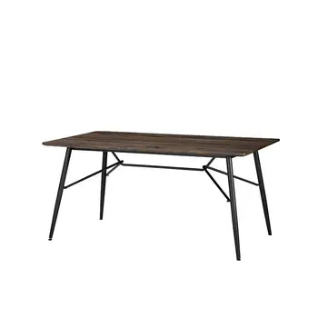 Industrial Metal Restaurant Tables Iron Wood Dining Table And Chair French Japanese Korean Design Large Expandable 110X240