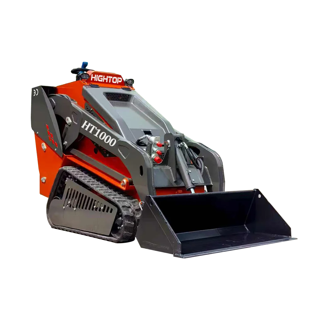 25HP Dieselmotor Gummiband Hjullastare HT1000 Låsbar Lastare CE EPA Godkänd