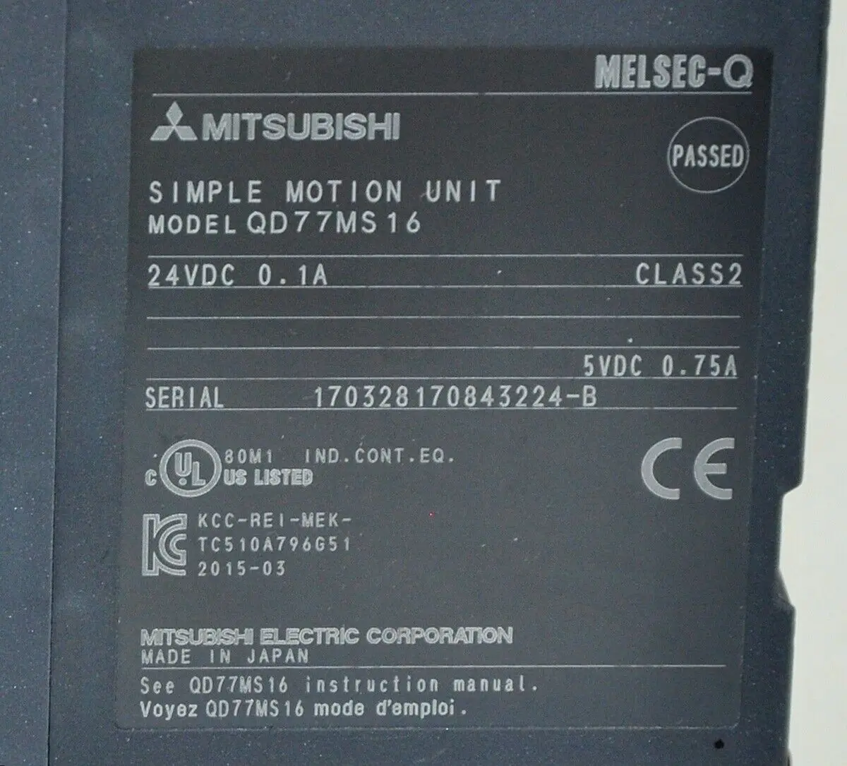 Best Price Plc Simple Motion Unit Module QD77MS16 Mitsubishi Low