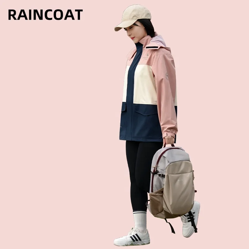 Three-in-One Windproof Split Raincoat Polyester Rain Suit Adults' Outdoor Activities Travel Ride Hiking Tours rain coat