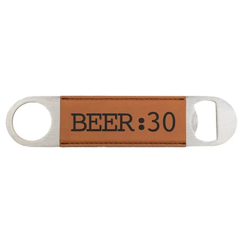 1.5" x 7" Personalized Leatherette Bottle Opener Blank Laser Engraving Opener Customized color