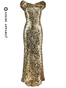 Haute Couture Shu Fashion Ladies Embroidered Mesh Large Heavy Sequins Tulle Lace Fabric Maxi A-Line Breathable Eco-Friendly