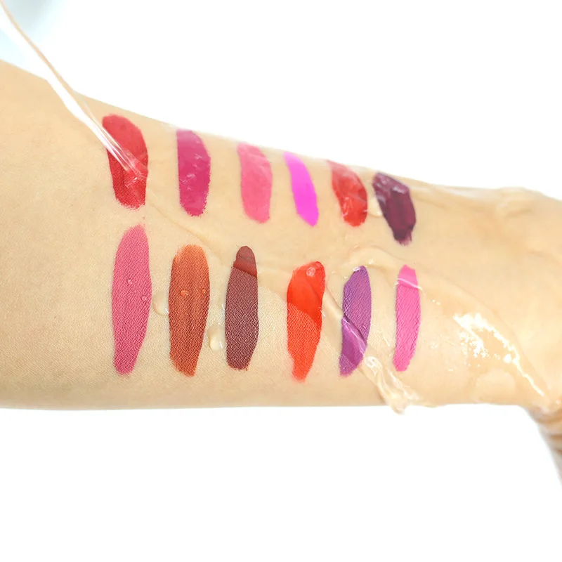 Фирменная помада 12 цветов, матовый блеск для губ, матовая увлажняющая водостойкая жидкая помада без логотипа