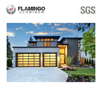 Flamingo China Factory Wholesale Home Garage Doors Insulated Customized Modern Automatic Villa Electric Garage Door