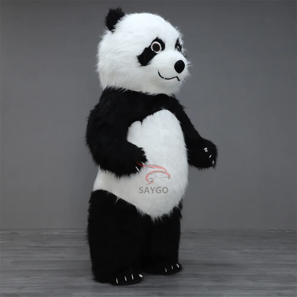 Personnalisé Adulte Fourrure Courte Gonflable Panda